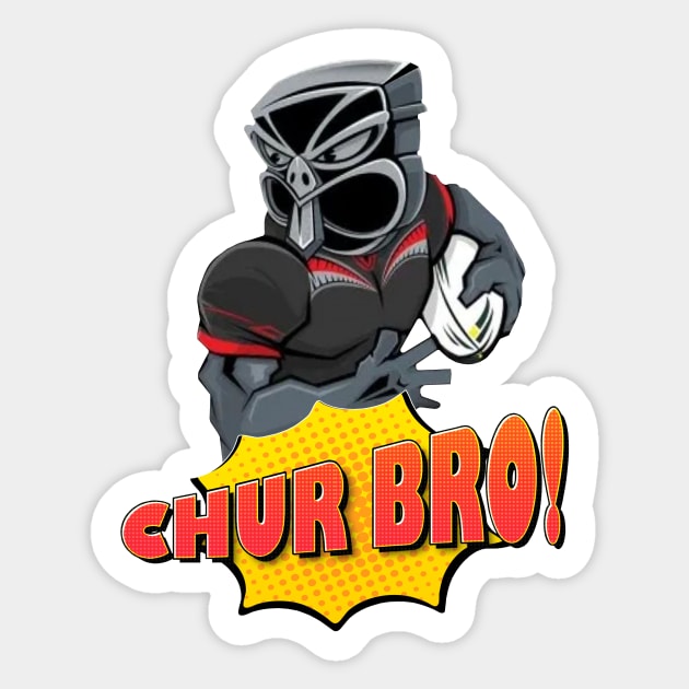 New Zealand Warriors - CHUR BRO! Sticker by OG Ballers